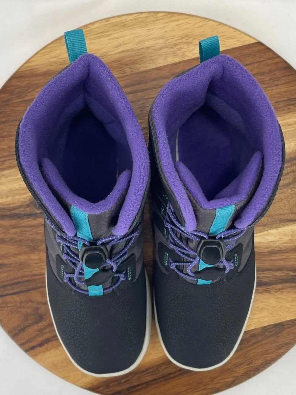 Merrell Snow Bank 4.0 Kids Sz. 6 Black Purple Waterproof insulated Winter Boots